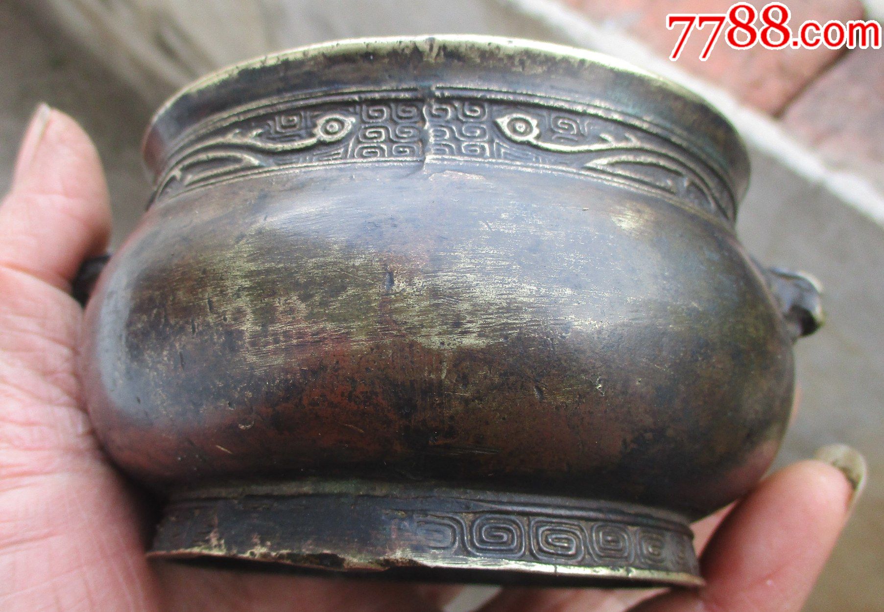 黄铜精铸文房用香炉巜风磨铜》