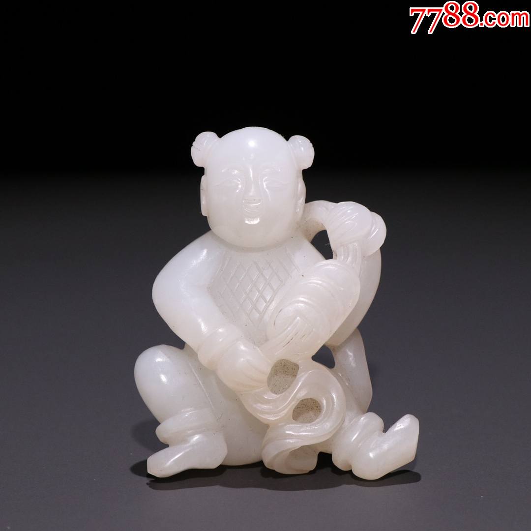 和田玉招财童子_和田玉_第1张_7788玉器收藏