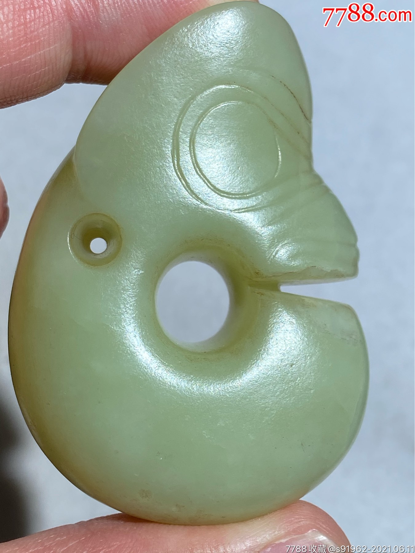 红山文化高古玉河磨玉猪龙