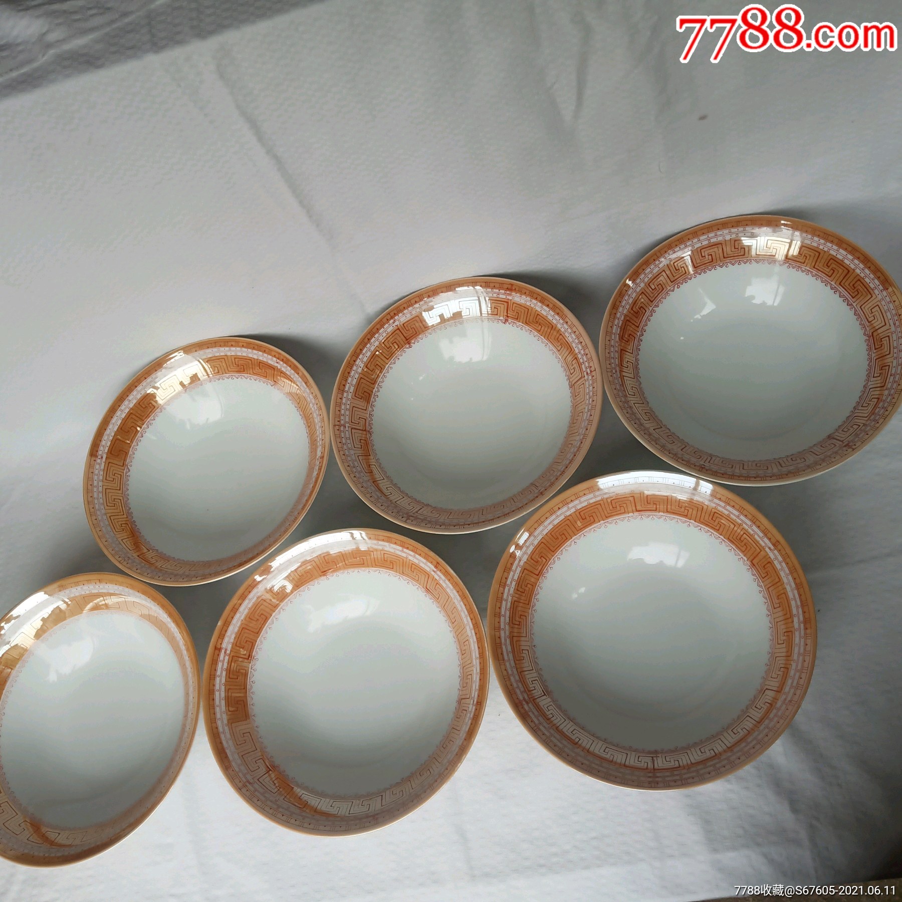 中国醴陵电光釉大海碗六个包邮价