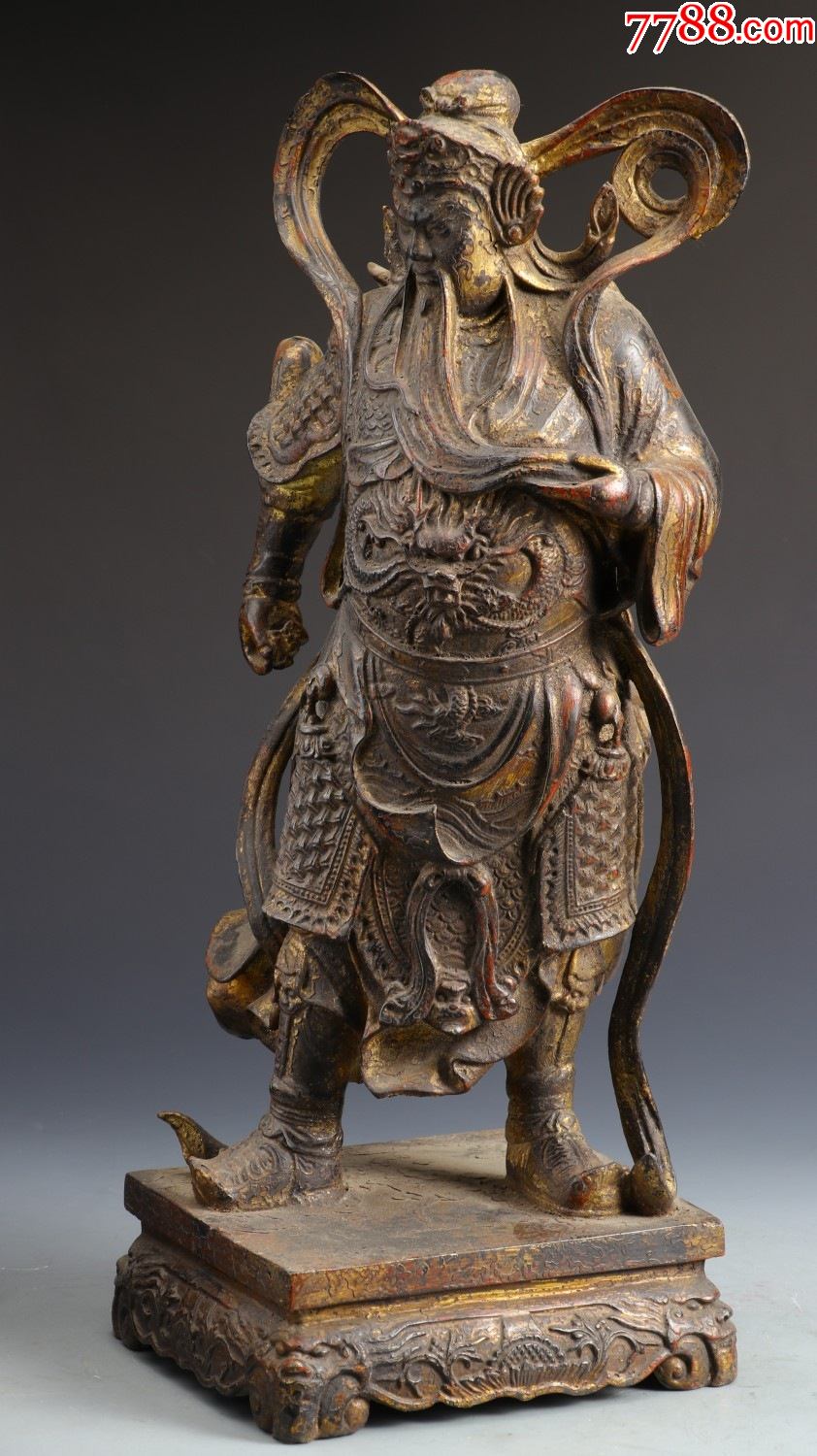 铜漆金关公立像-价格:18000元-se80771124-铜像/铜佛像-零售-7788收藏