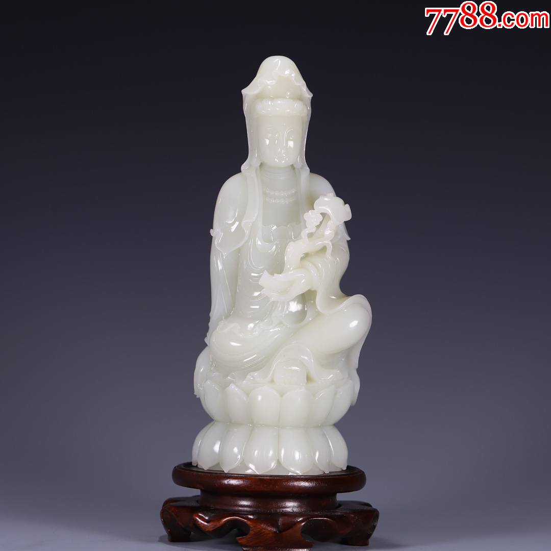 和田玉观音坐像