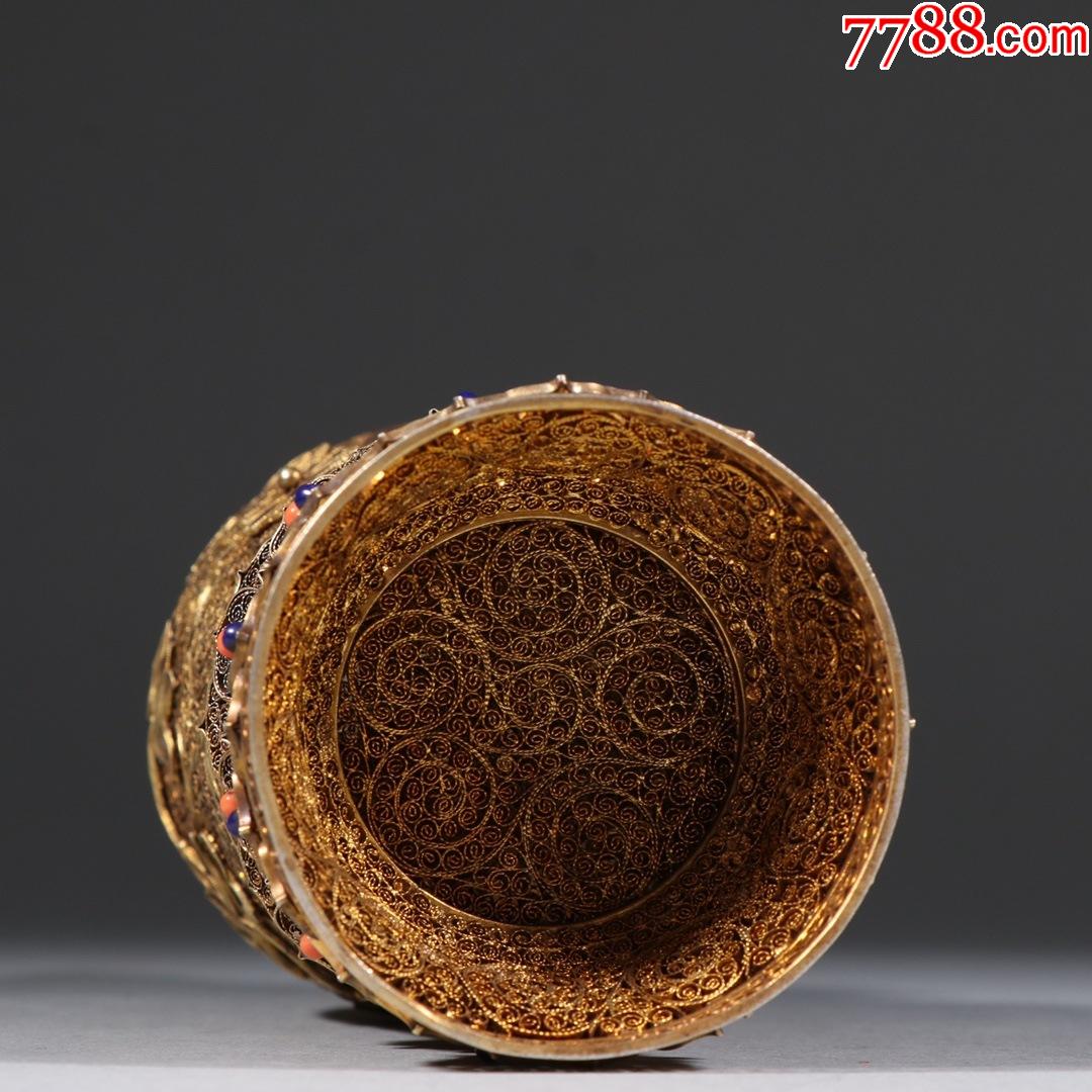银花丝嵌白玉佛佛龛_第9张_7788工艺品