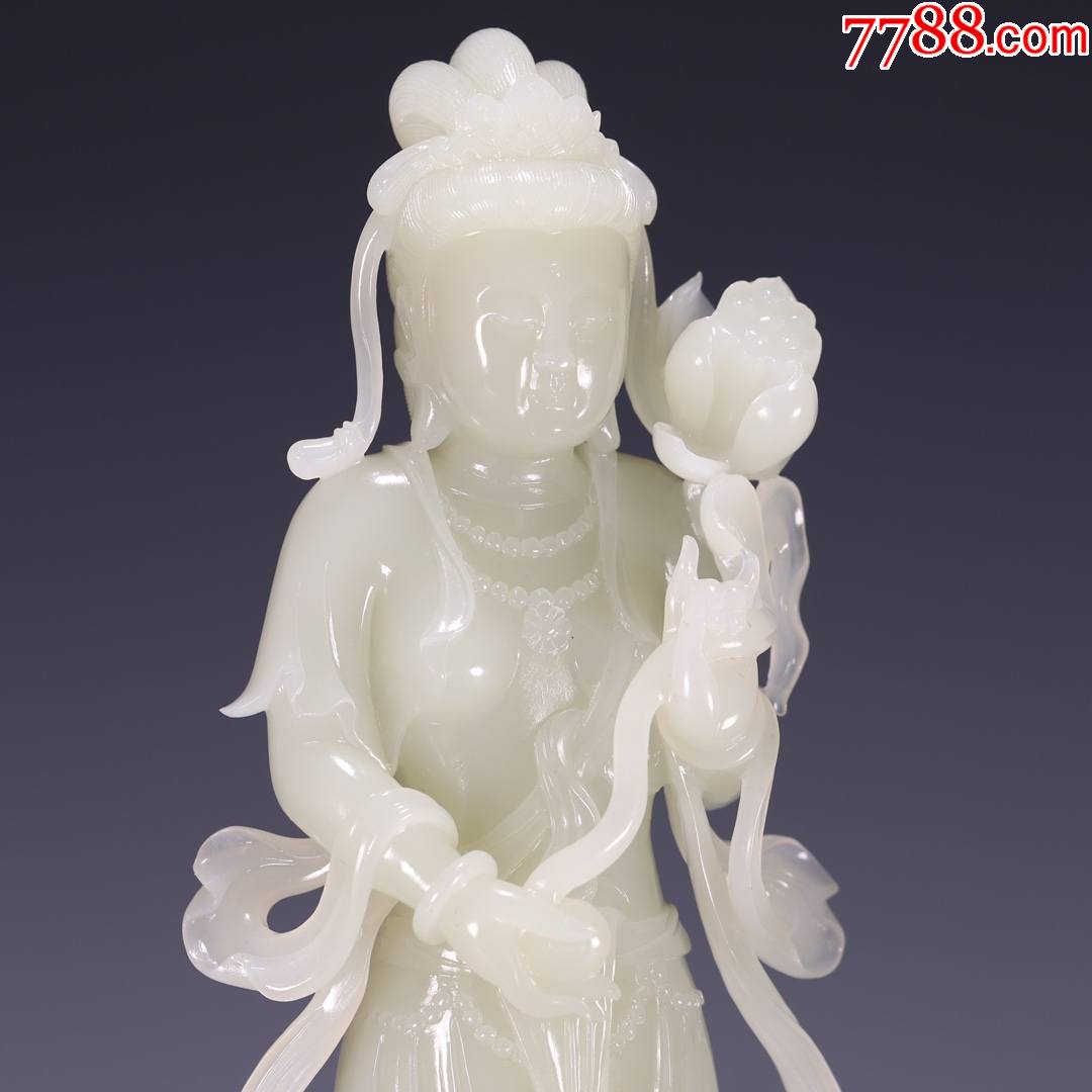 和田玉观音站姿像