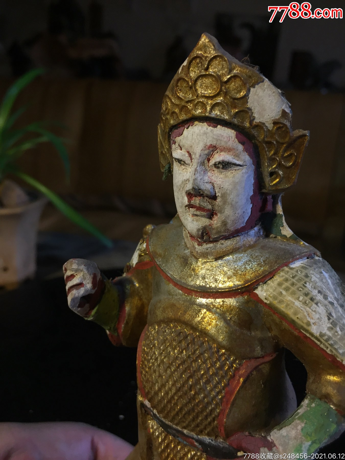 老木雕神像造像佛像古玩清代摆设雕摆件木器雕塑艺术古物详细如图