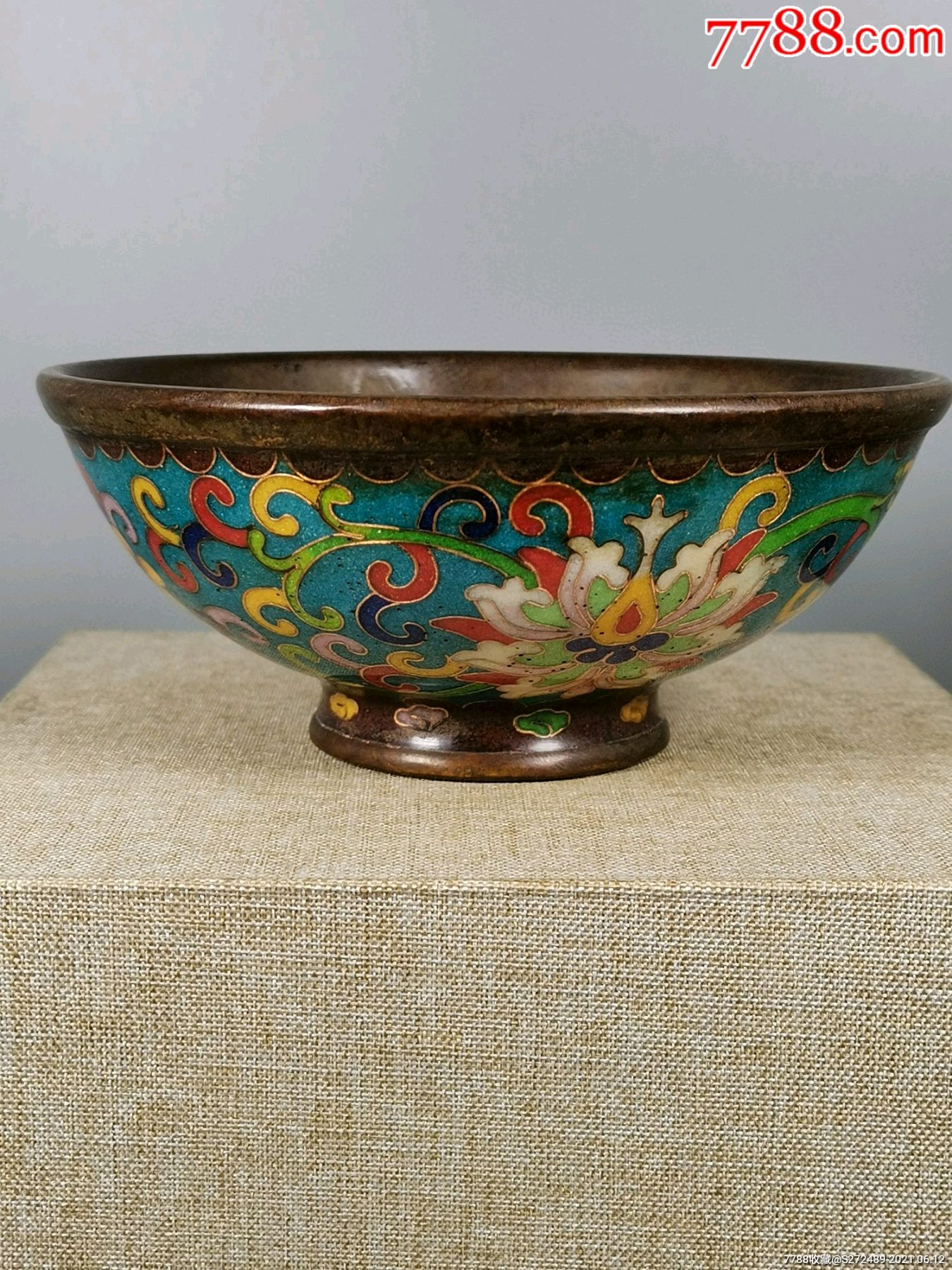 铜景泰蓝碗不议价