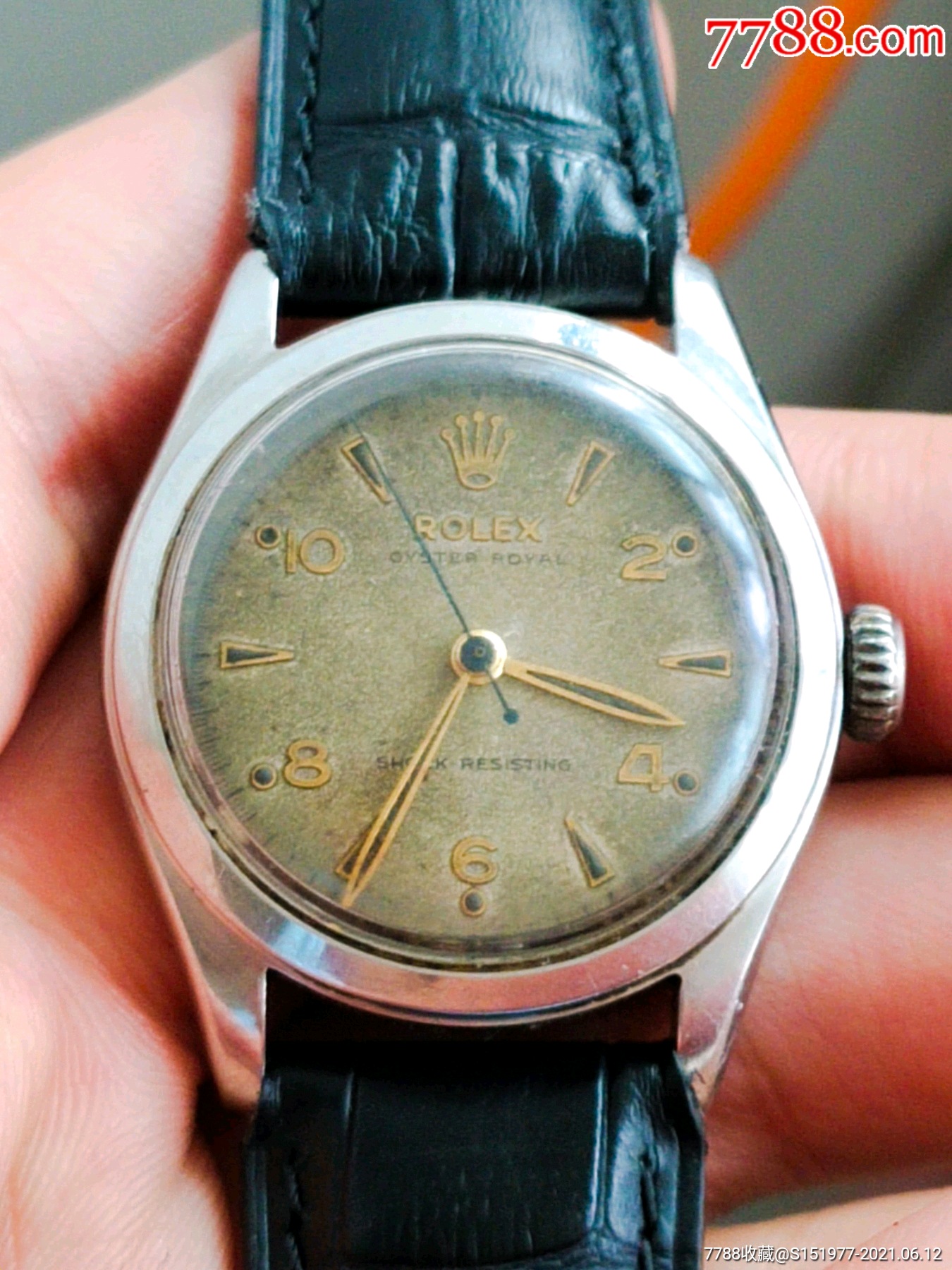 劳力士古董手卷机械中型男表