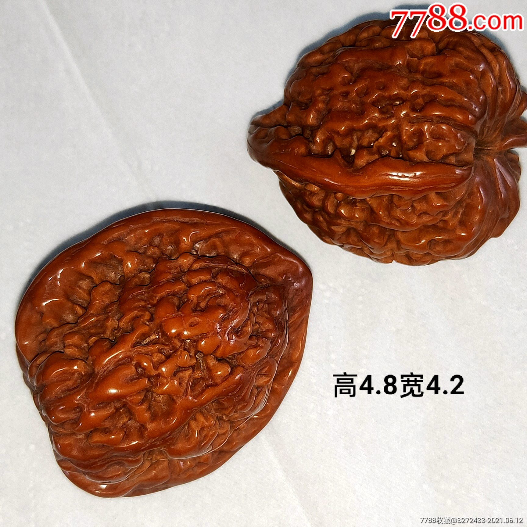 文玩核桃狮子头满天星麒麟纹特大手把玩麻核桃礼物手把件