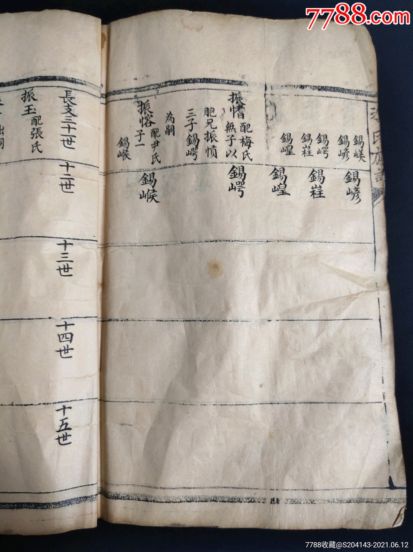 清代胶东冷氏家谱一册品相如图自定