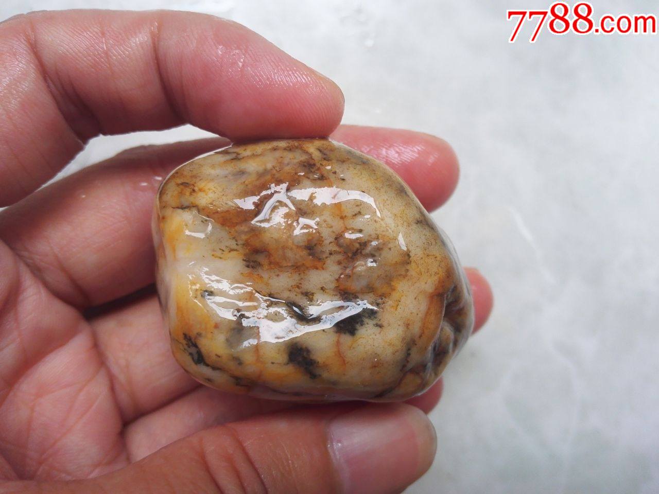 黑白"回头鸳鸯"石(18*)