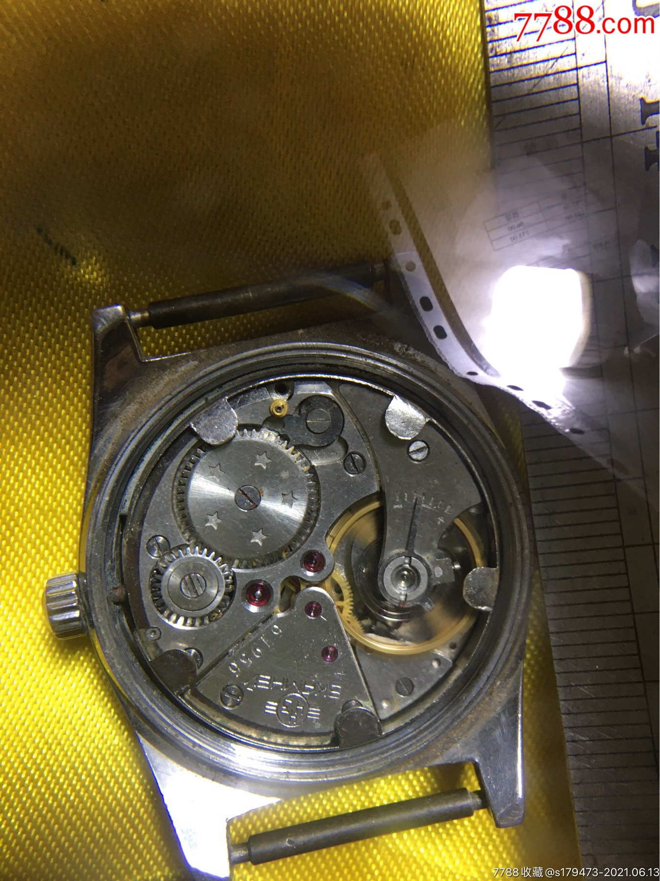 shanglin牌机械表老手表腕表摆轮花色!可以调时间不走时喔不退换喔