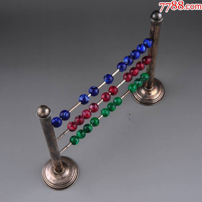 约365克少见意大利925纯银儿童益智玩具——计数器_其他银器_第6张