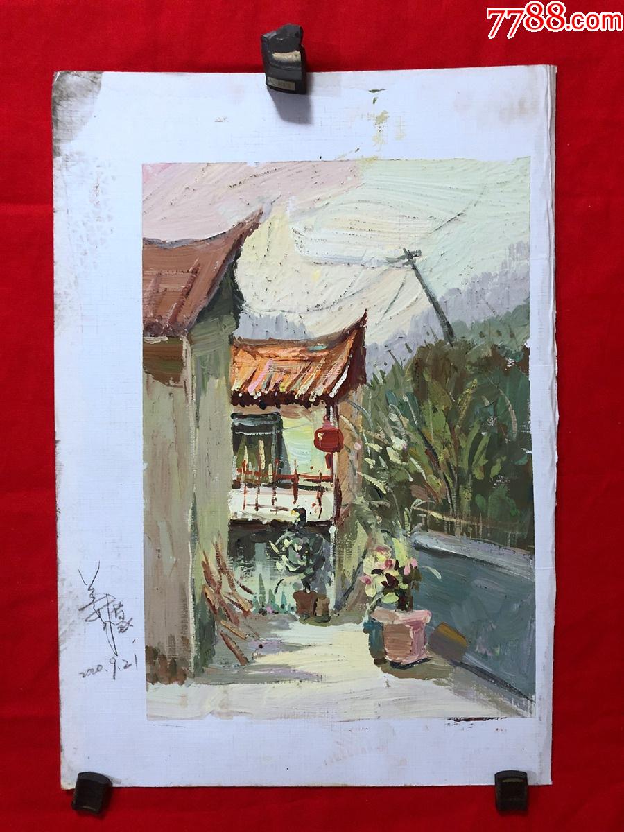 书画12811【姜檬】水粉画,风景,8开_价格10元_第1张_7788商城__七七八