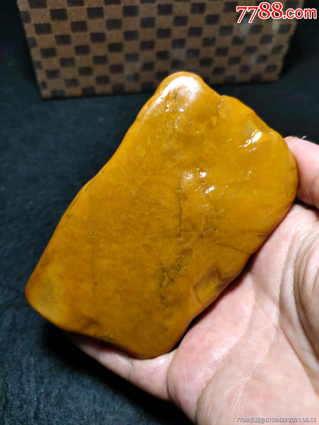 382克黄蜡石细蜡冻