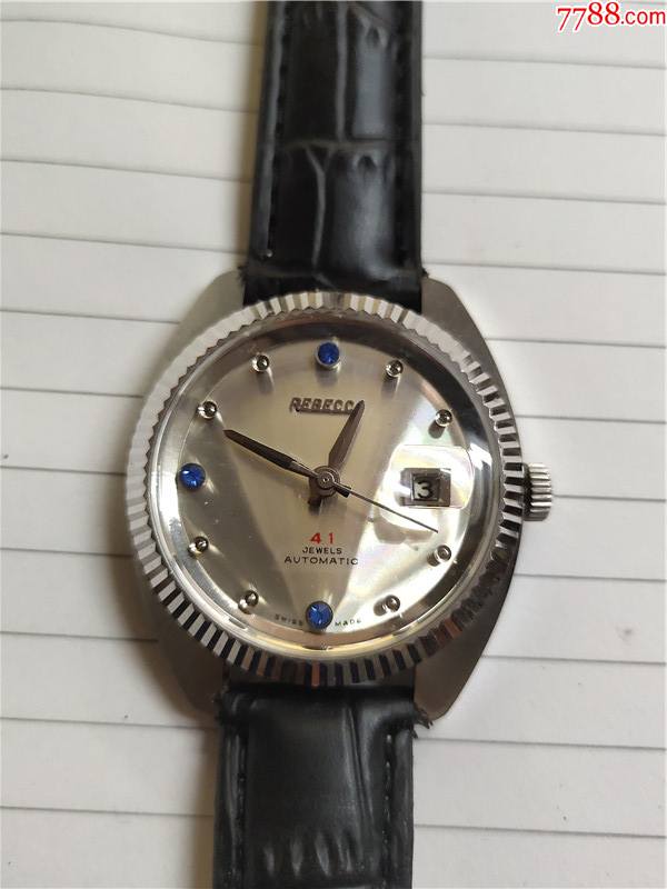 41钻瑞士rebecca瑞贝卡全自动单日历男机械表-手表/腕表-7788绿松石