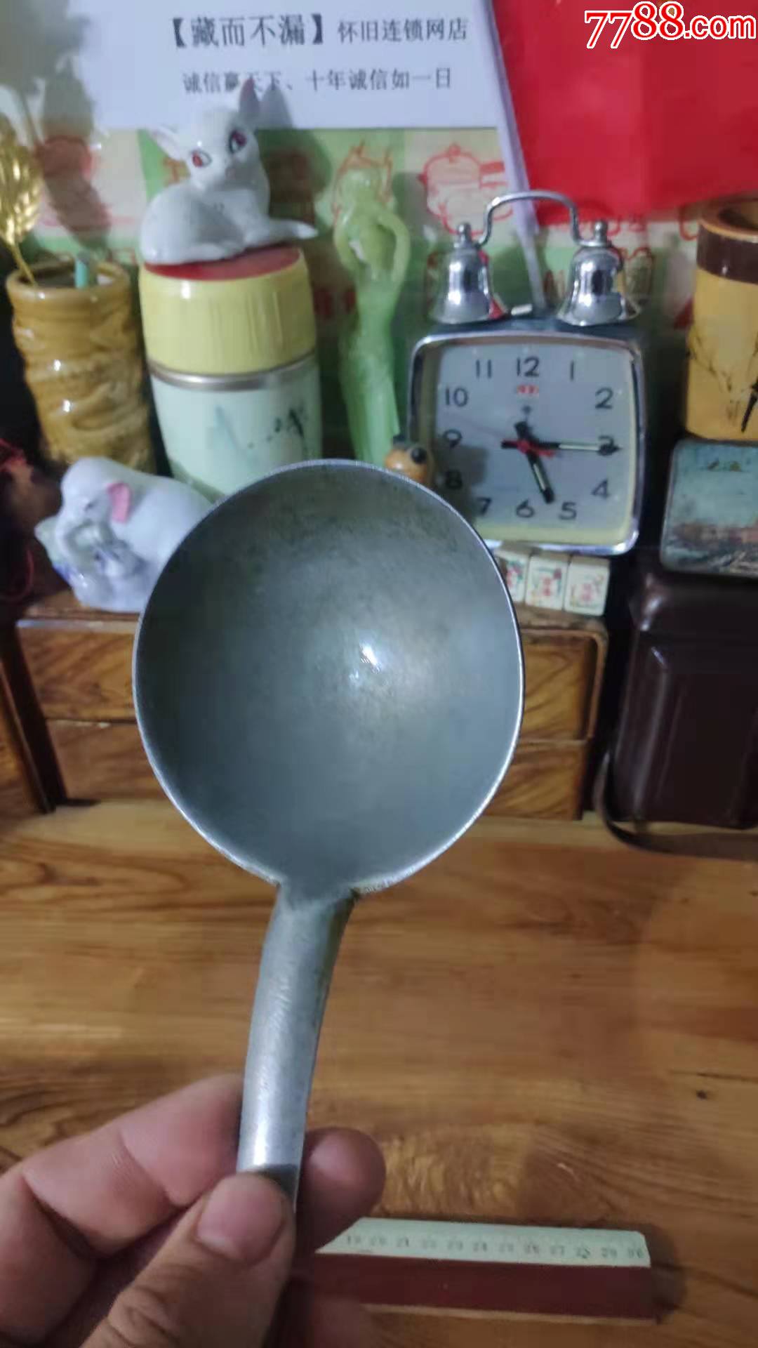 上世纪60-70年代铝制炒勺饭勺铝勺民俗怀旧老物品.