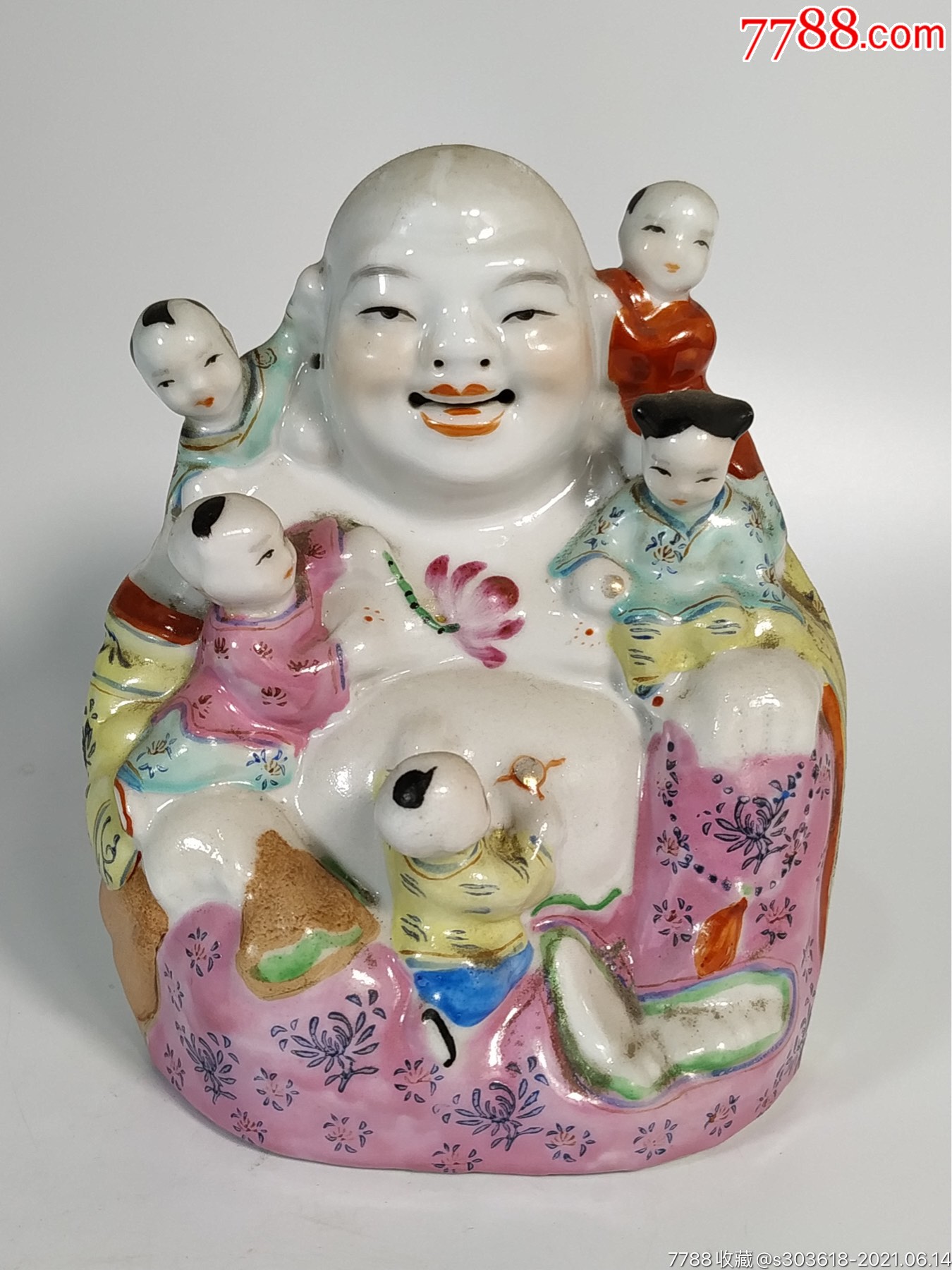 七八十年代「五子登科」瓷塑