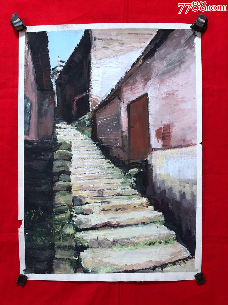 书画12828水粉画风景4开