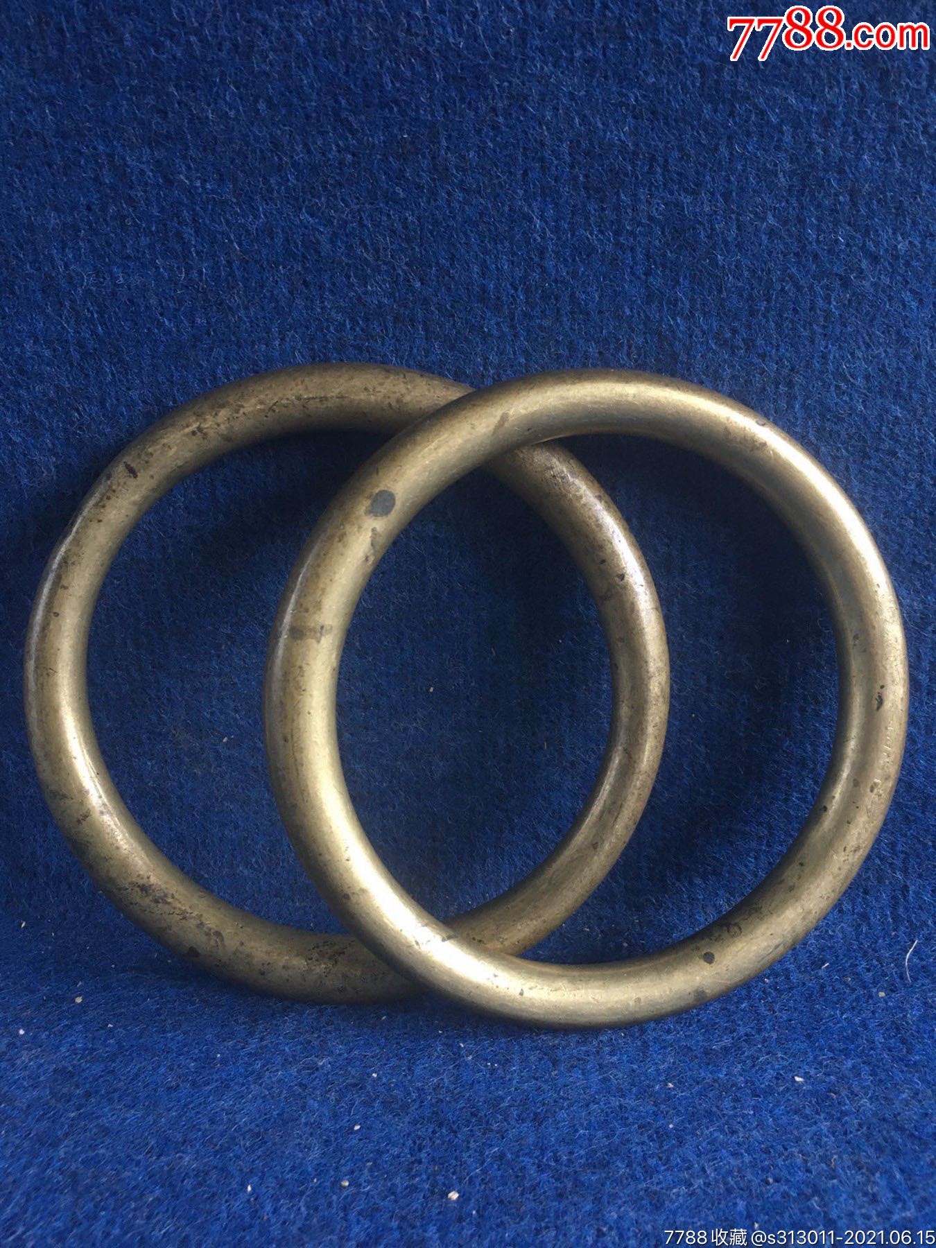 清代练武人士所用练功铜环一对