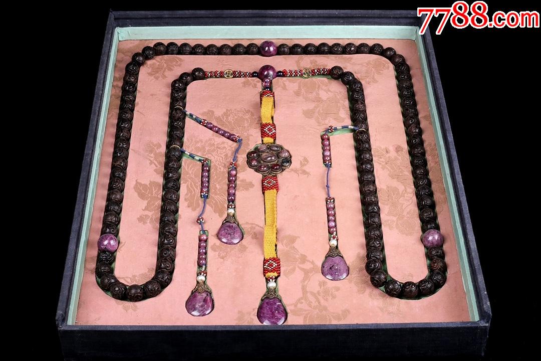 旧藏宫廷风格老沉香朝珠