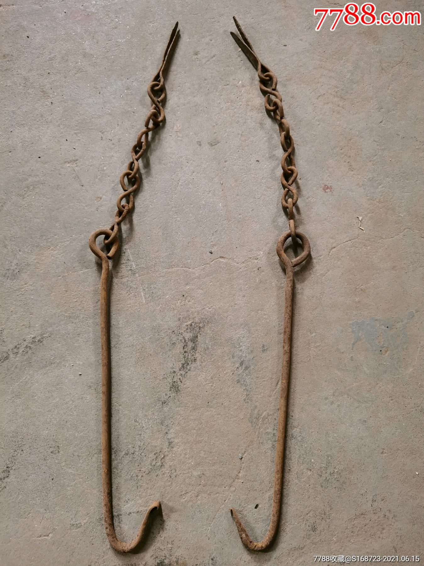 7080年代怀旧收藏库存全新手工锻造扁担钩子