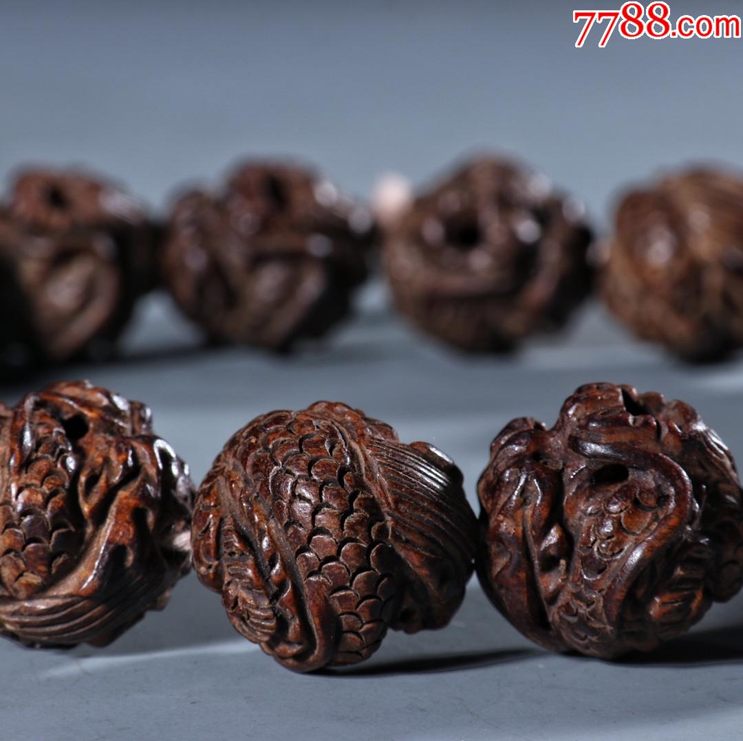 沉香刻龙纹圆珠手持_第2张_7788文房四宝收藏