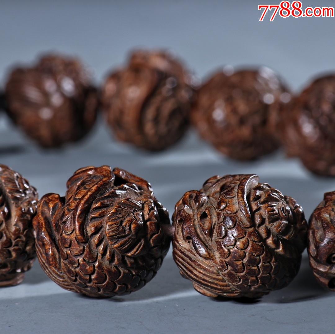 沉香刻龙纹圆珠手持_第6张_7788文房四宝收藏