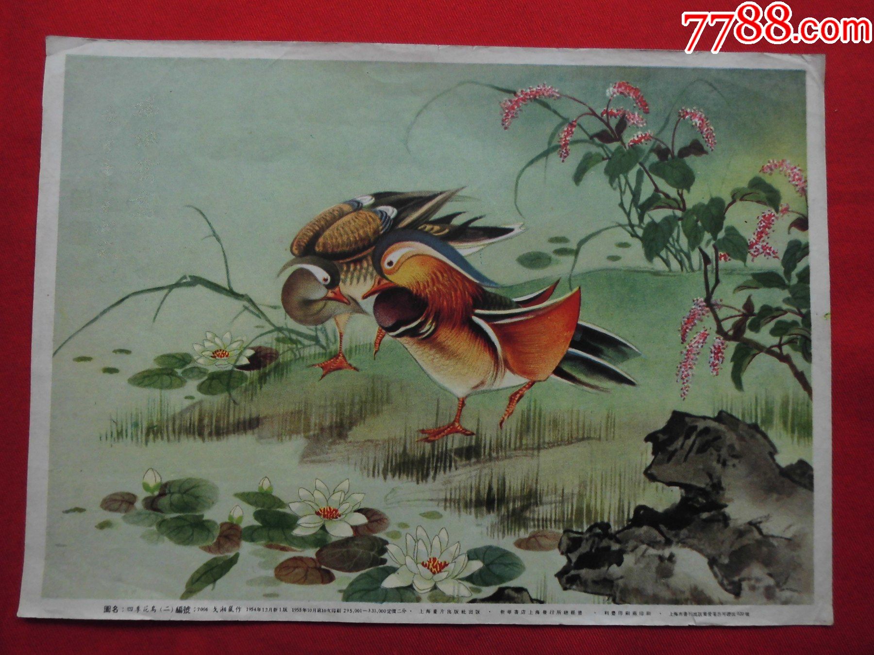 五十年代四季花鸟年画宣传画