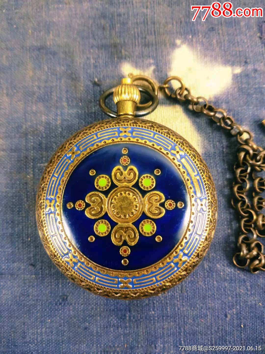 回流瑞士huameile开机械怀表一块产自1886年,器形精美,珐琅彩绘
