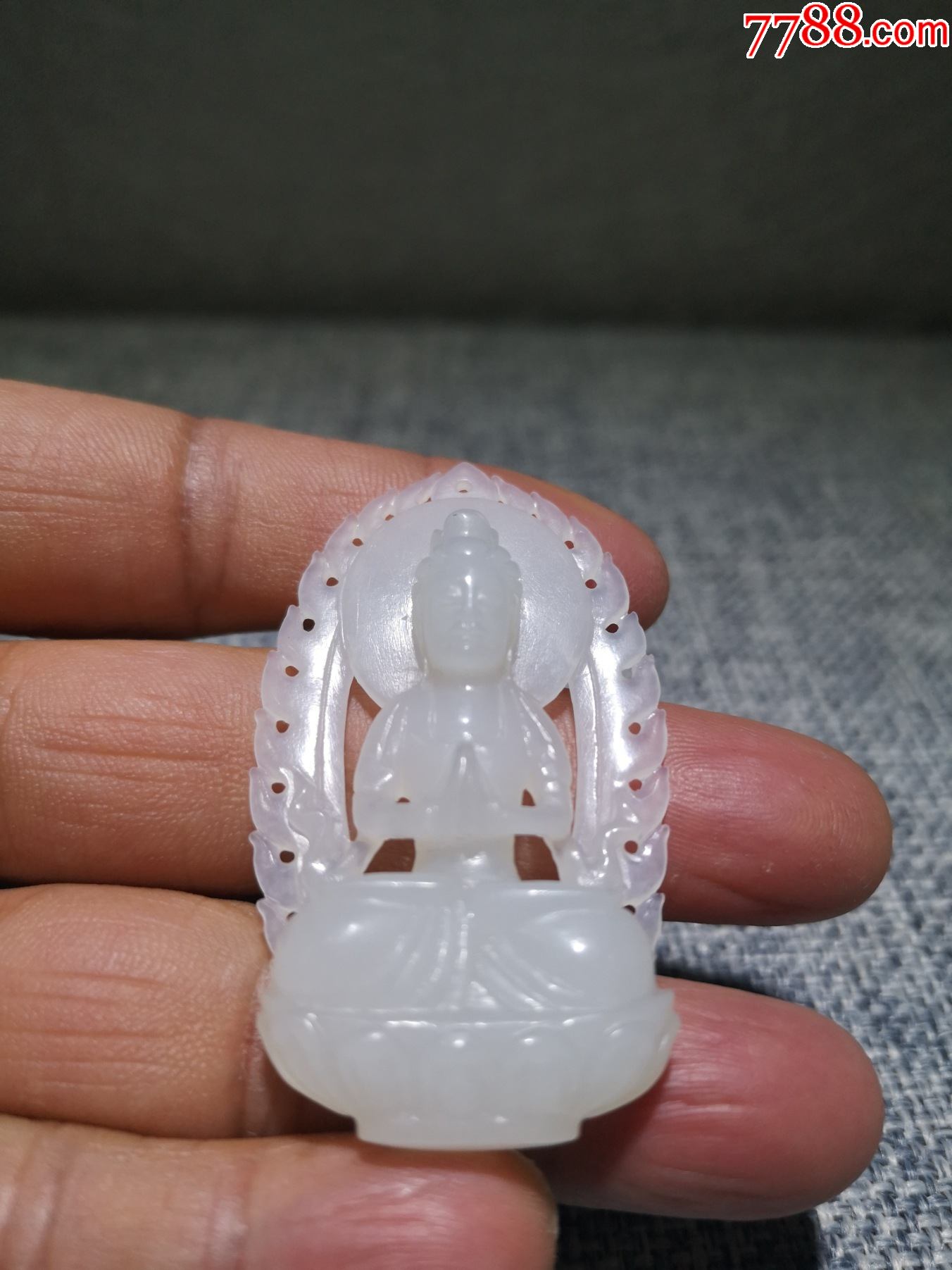 和田白玉释迦牟尼佛挂件