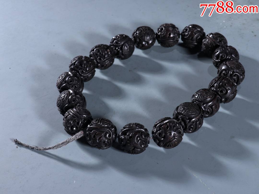 老沉香寿字龙纹手持-沉香木手串-7788商城__七七八八商品交易平台