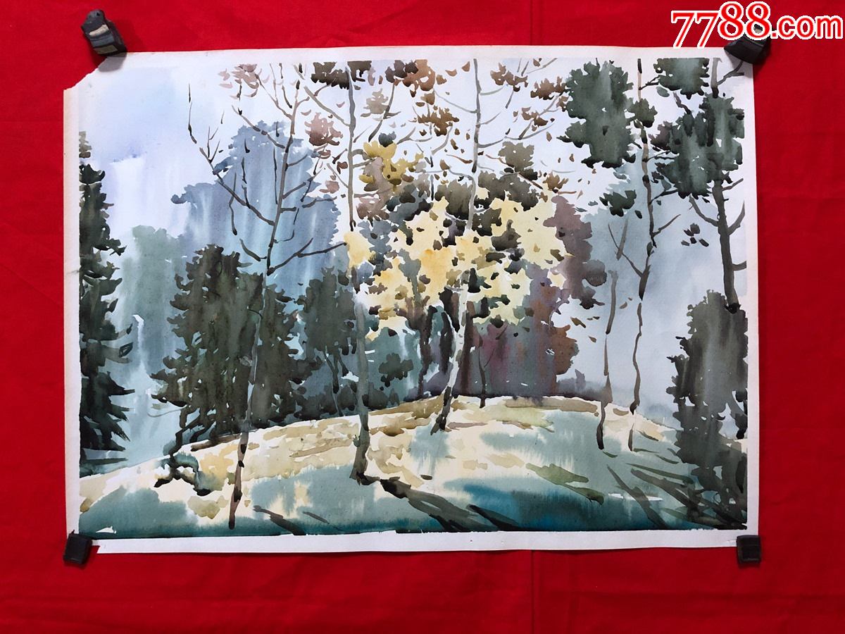 书画12849水彩画,山水,4开_价格20元_第1张_7788收藏__收藏热线