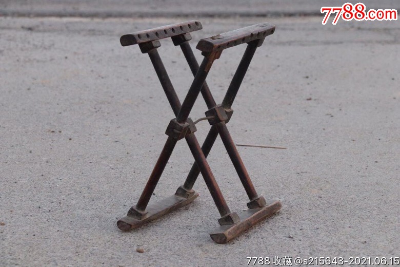 马扎又称胡床黄檀木制鲁做做工精致优雅保存完整编制坐面后可以用