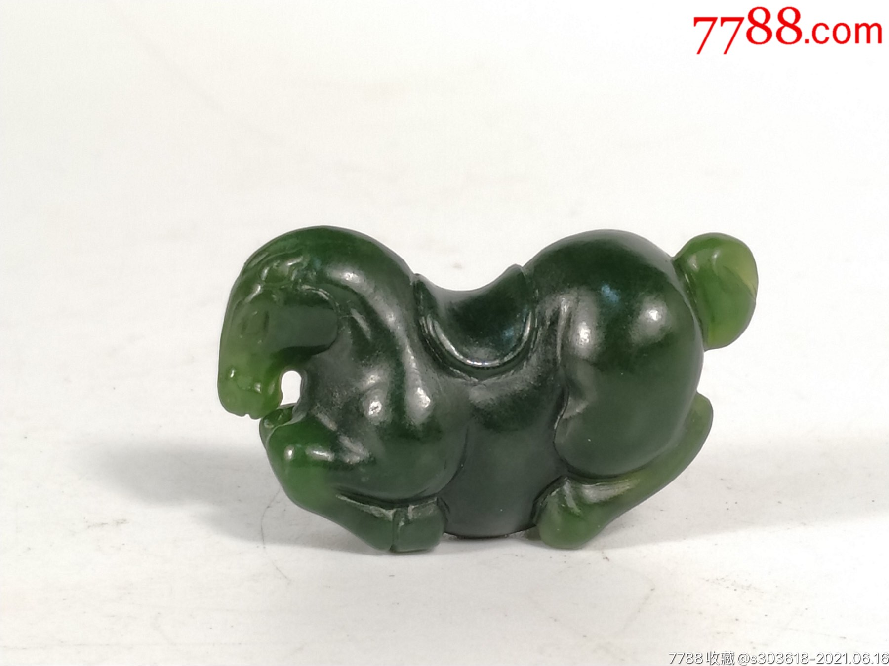 创汇期和田碧玉「唐马」