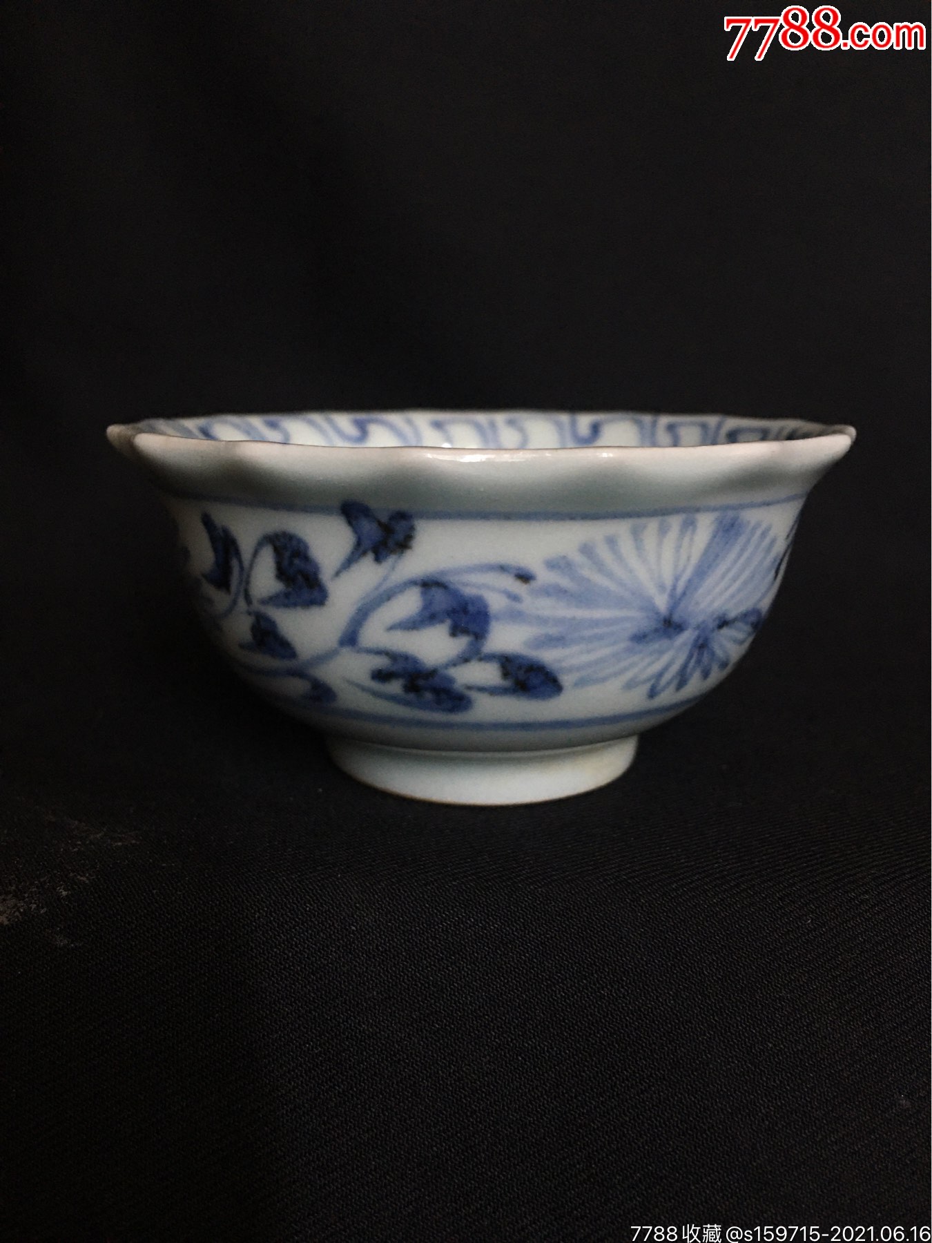 明代景德镇窑菊纹青花杯_第2张_7788陶瓷