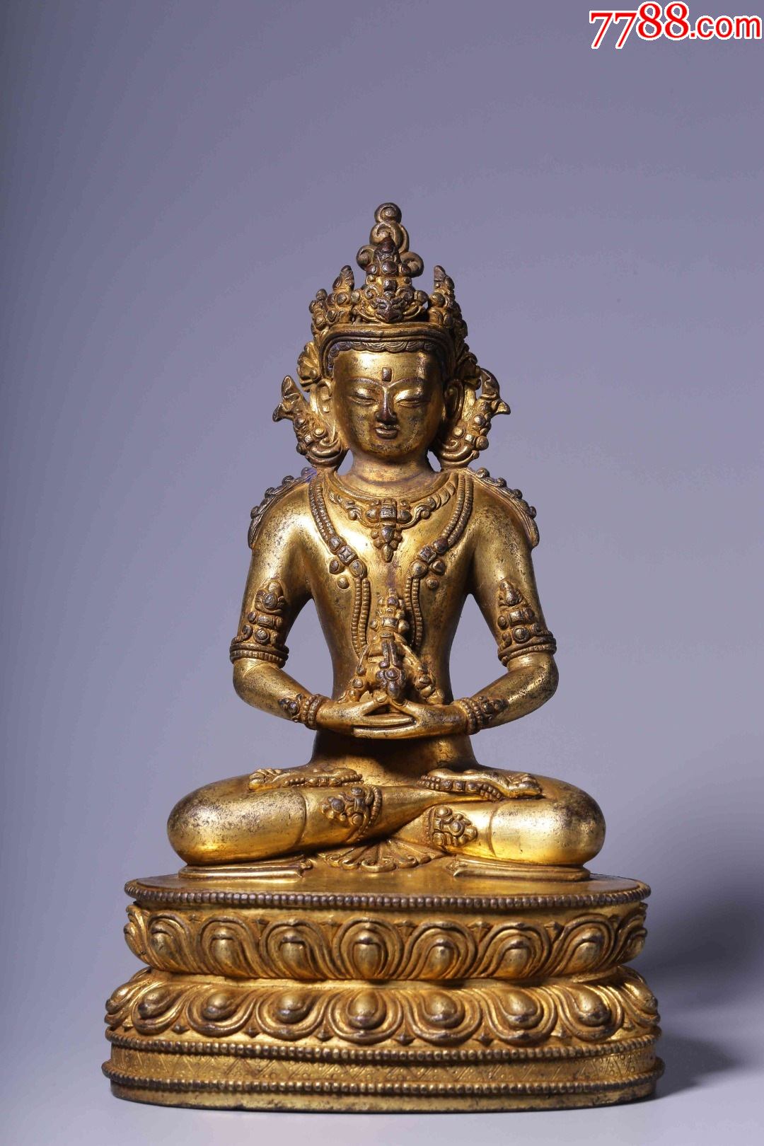 铜鎏金无量寿佛坐像-铜像/铜佛像-7788商城__七七八八商品交易平台