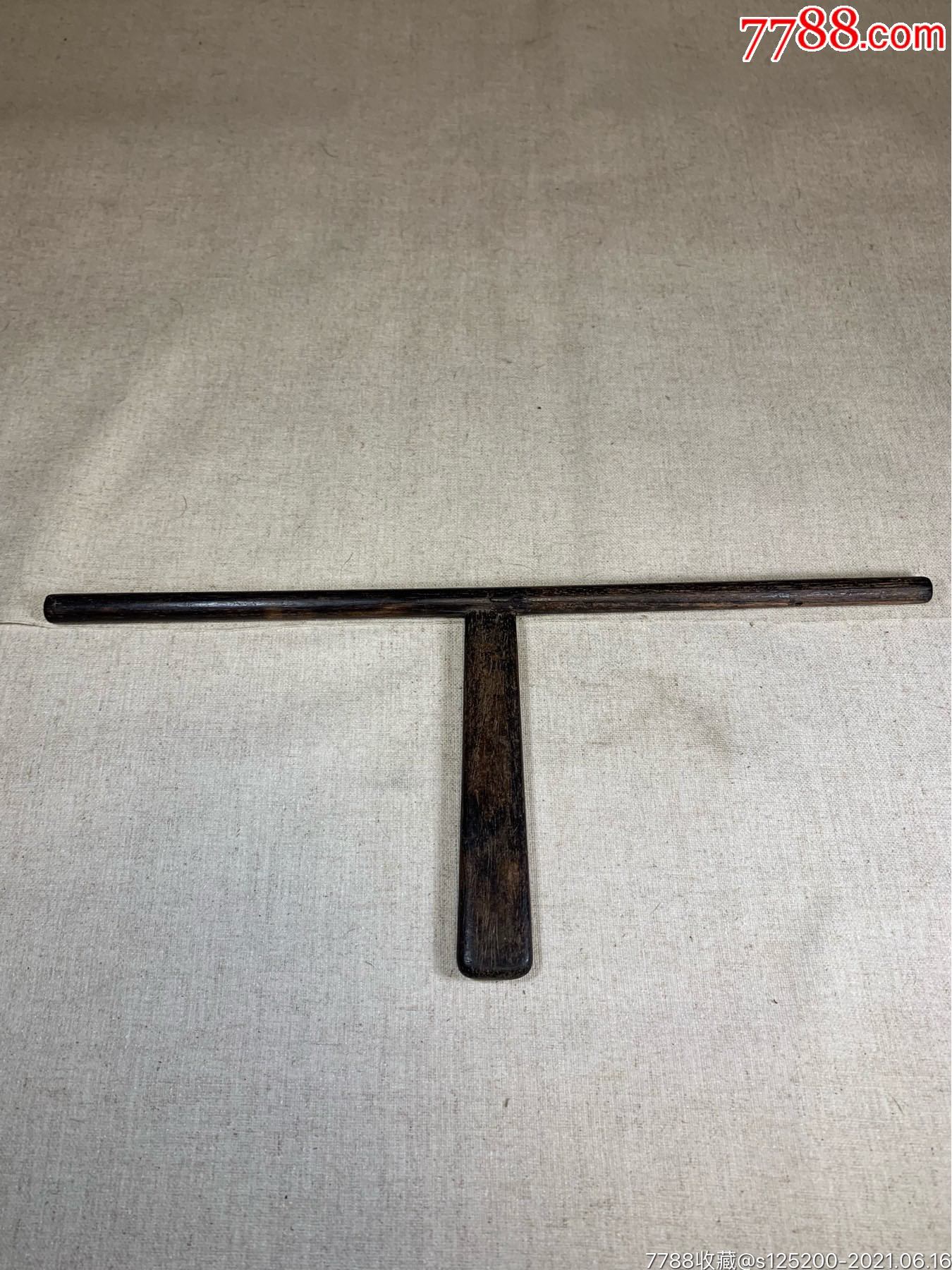 古董古玩收藏杂项清代小叶紫檀木质工具尺子直角尺木器