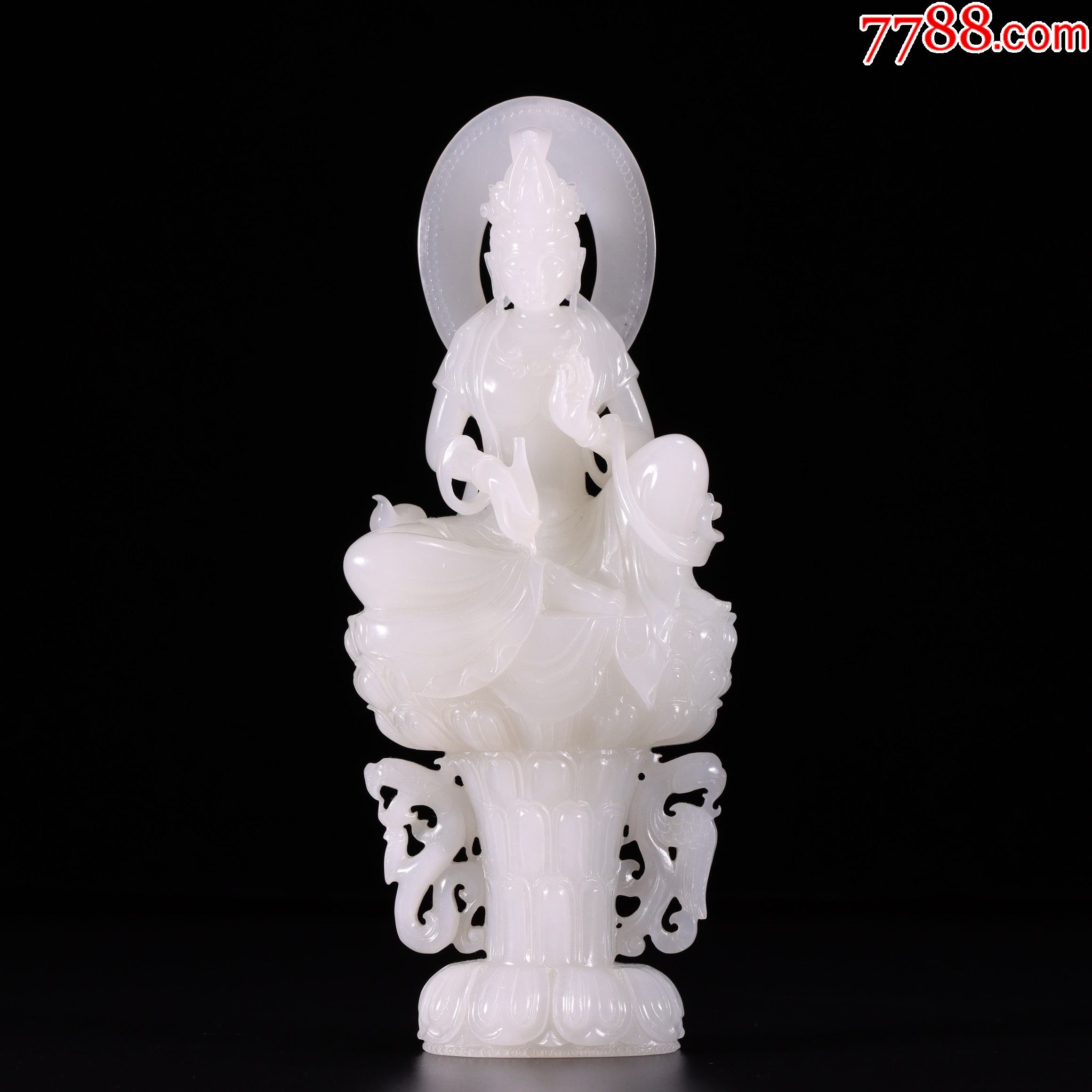 和田玉观音摆件