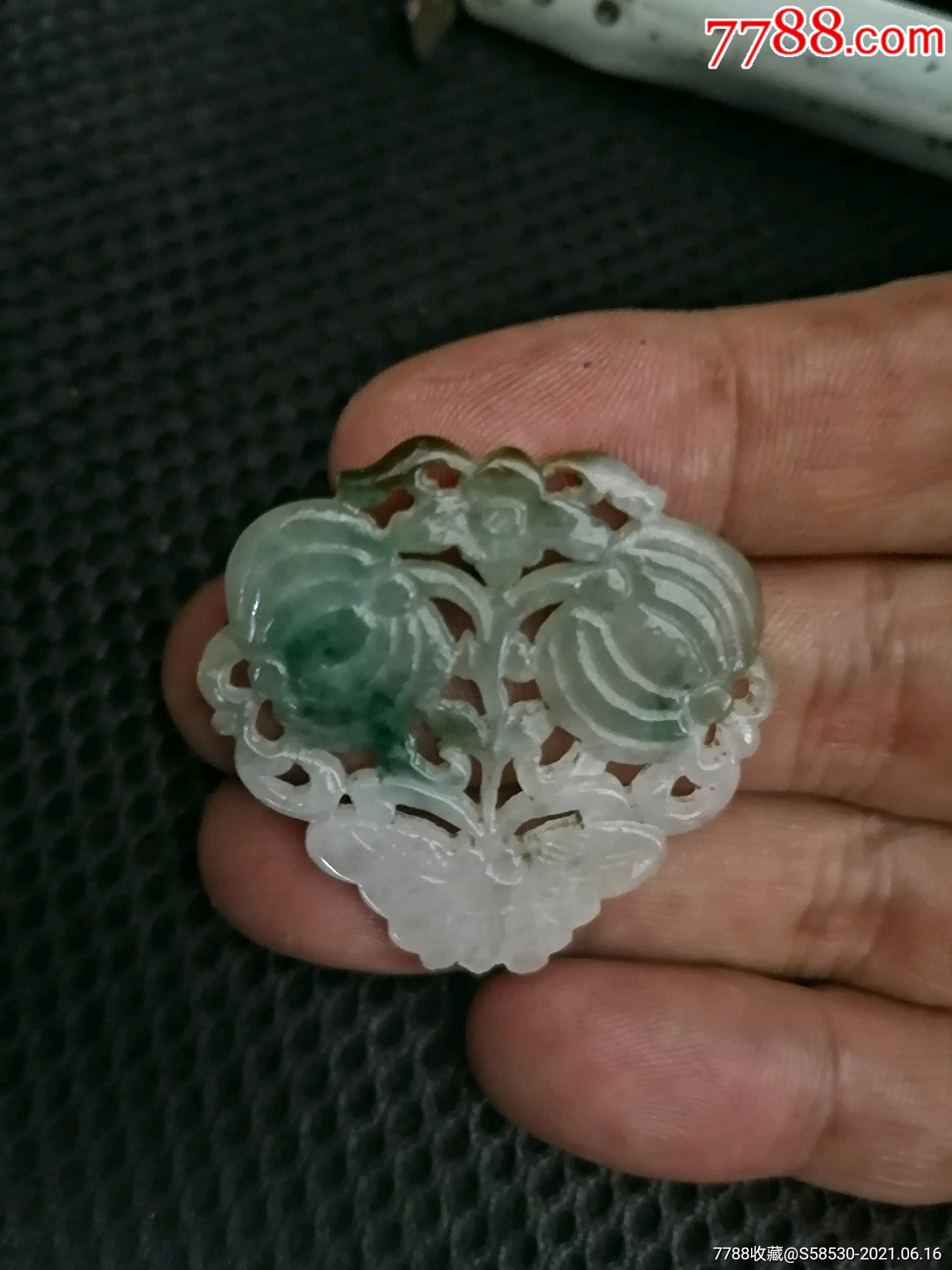 民国福寿瓜挂件_翡翠/缅甸玉_天雅古玩店【7788收藏__收藏热线】