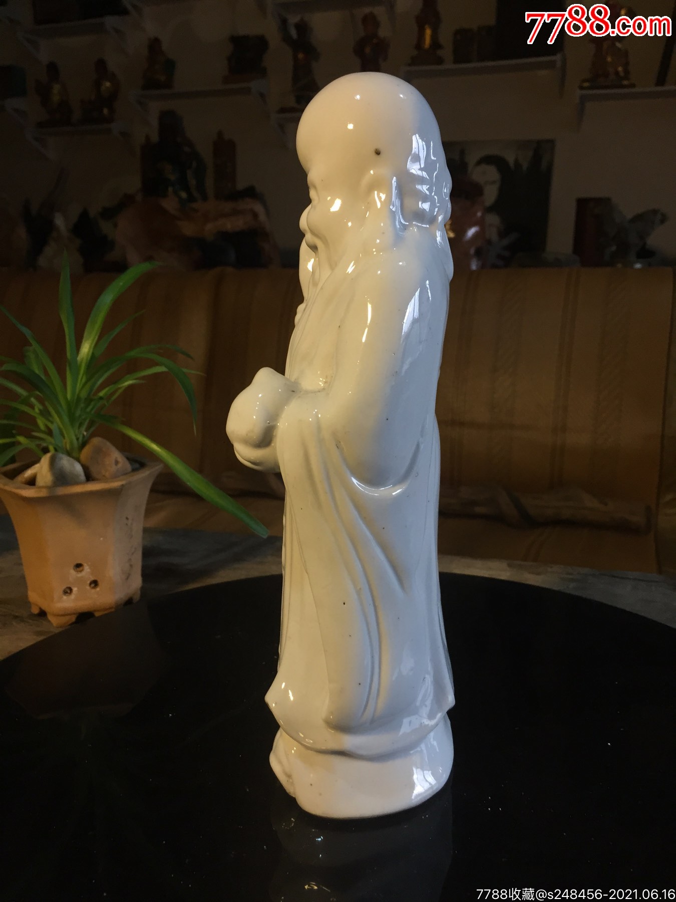 老瓷器陶瓷仙尊佛像古玩清代摆设雕摆件雕塑艺术古物如图