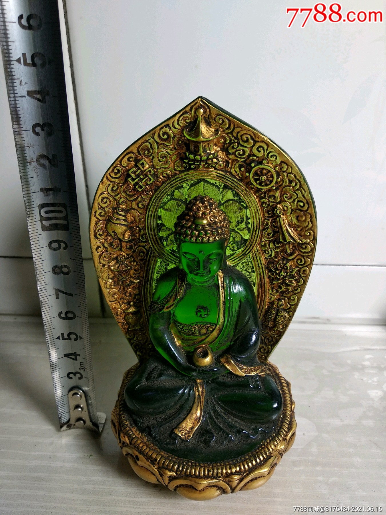 一件老琉璃释迦牟尼佛摆件-佛像/造像-7788收藏