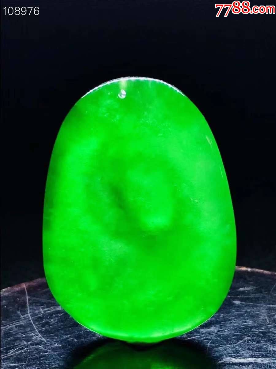 高冰帝王绿翡翠观音挂件_翡翠/缅甸玉_第4张_7788玉器收藏