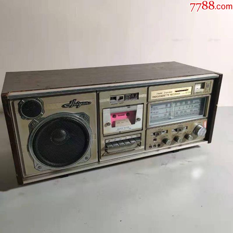 1980年老上海結婚配置海燕牌卡帶磁帶錄音機收音機一體機民俗擺件