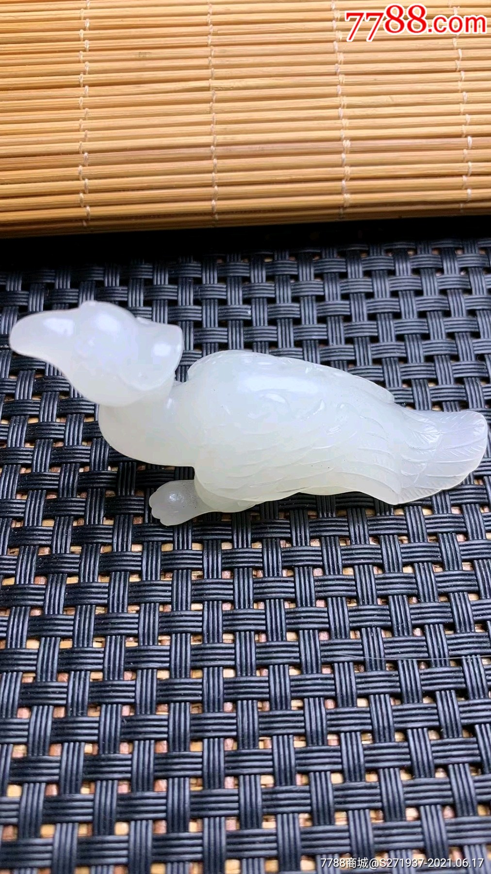 收藏级和田玉羊脂级一级白苏工大师级精雕四项守护神兽之朱雀