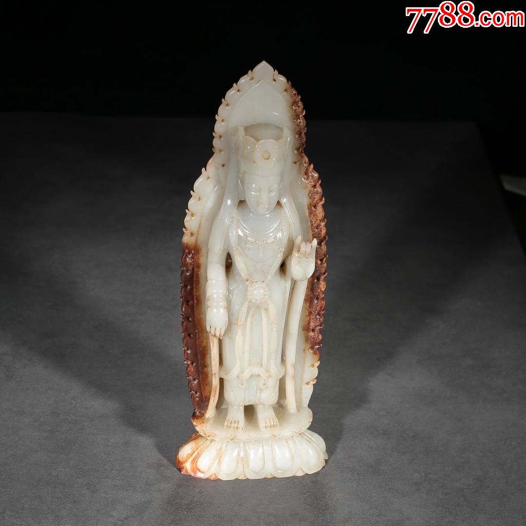 和田玉观音摆件