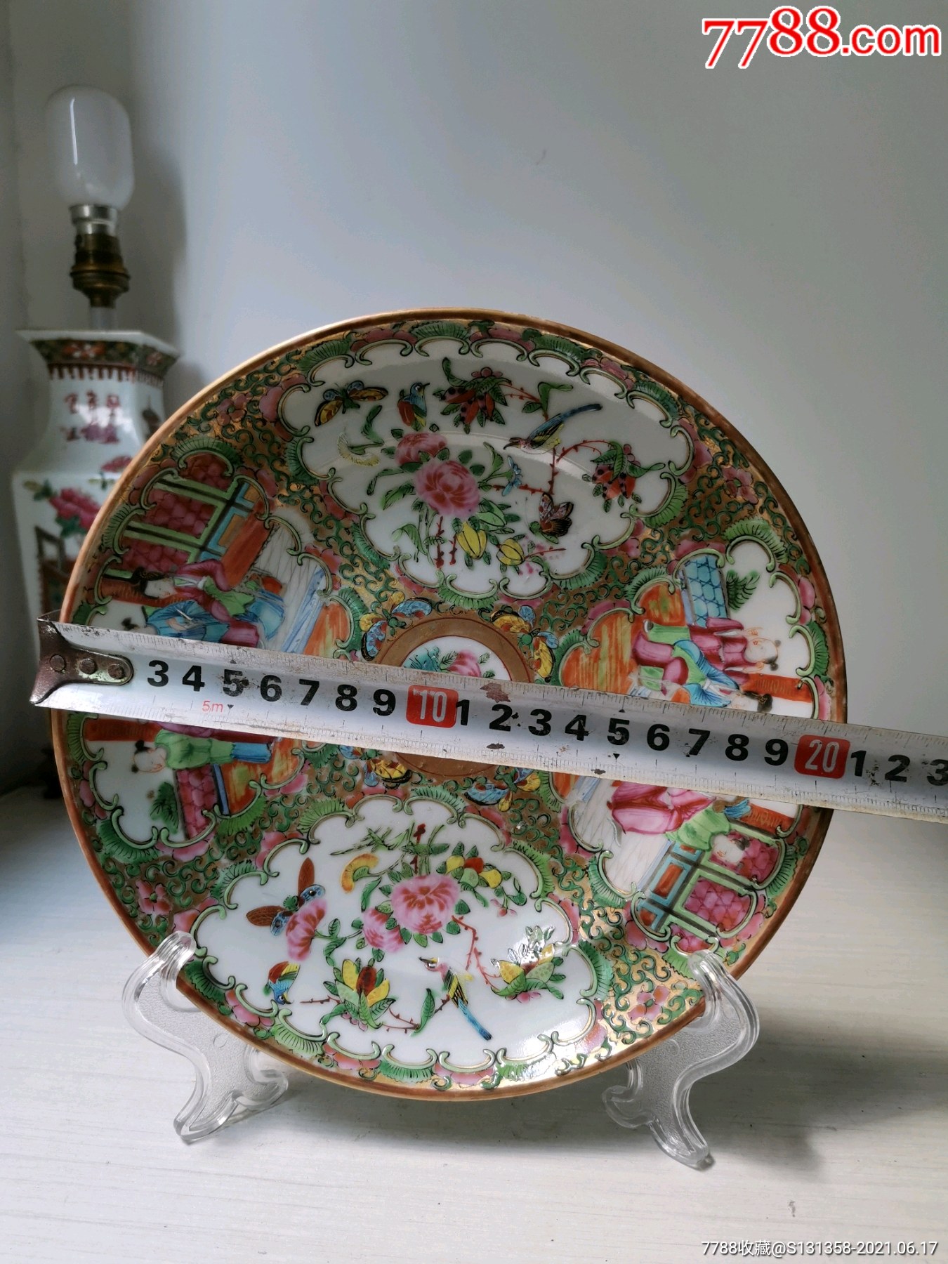 晚清广彩人物盘