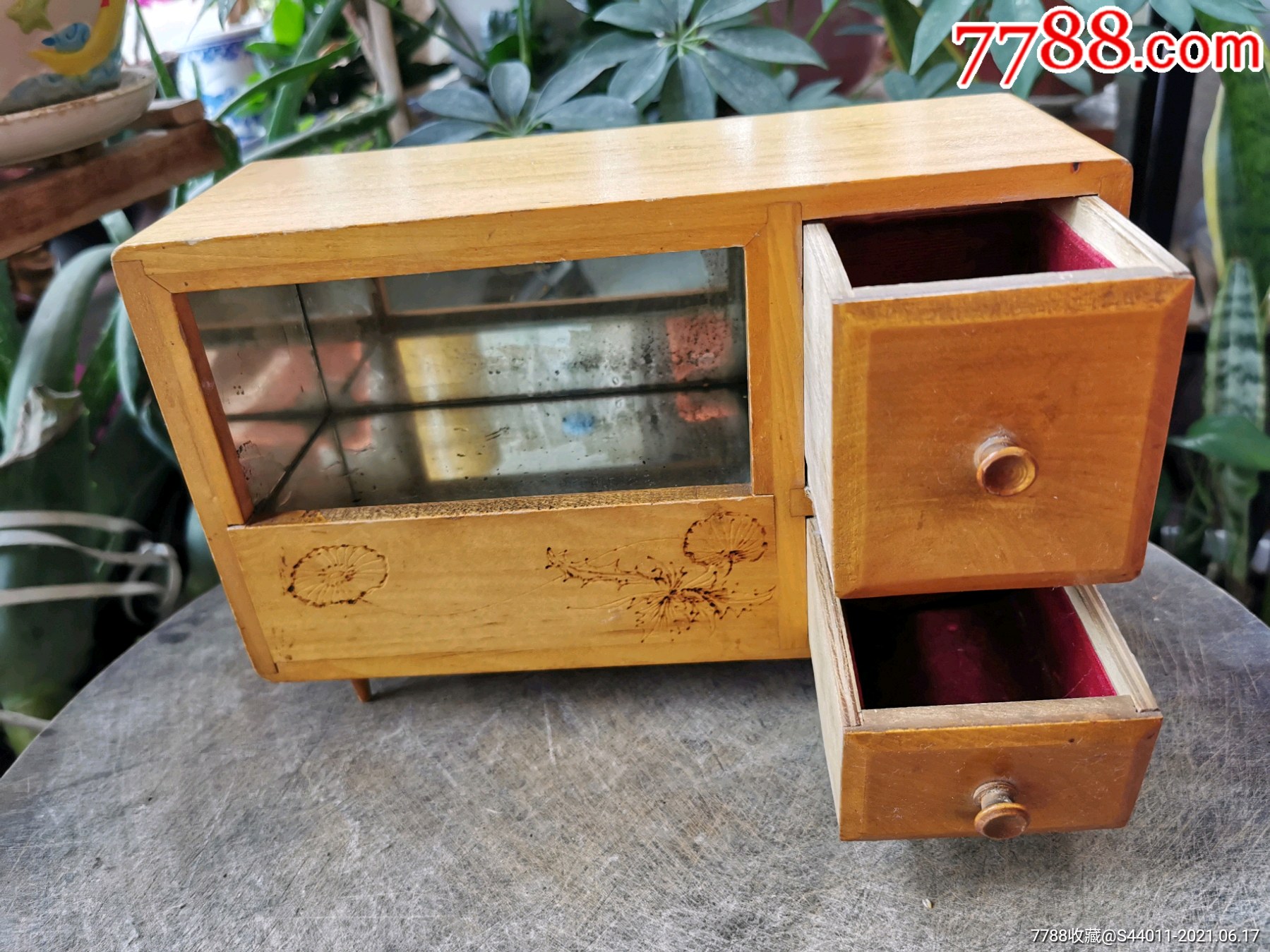 80年代木柜,首饰梳妆盒,老物件,木器_木柜/木橱_第7张_7788旧家具收藏