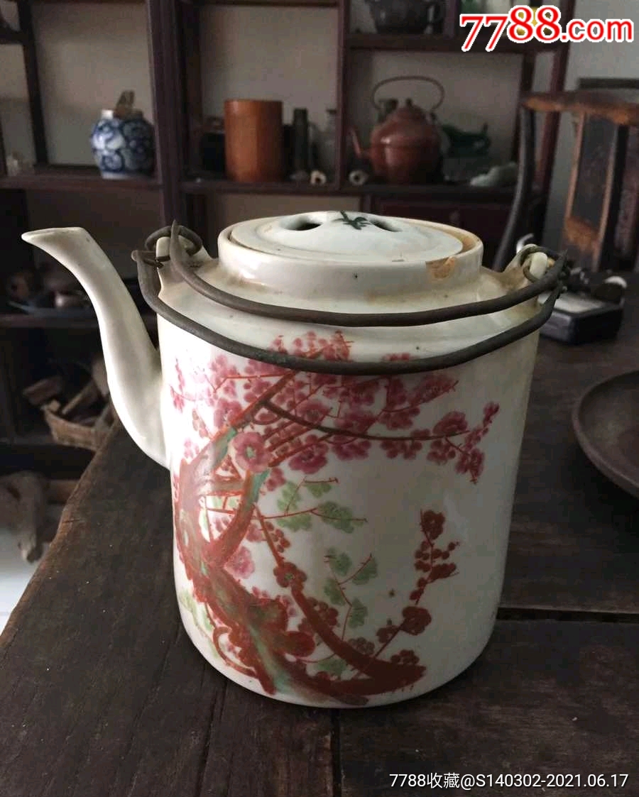 民国梅花提梁壶