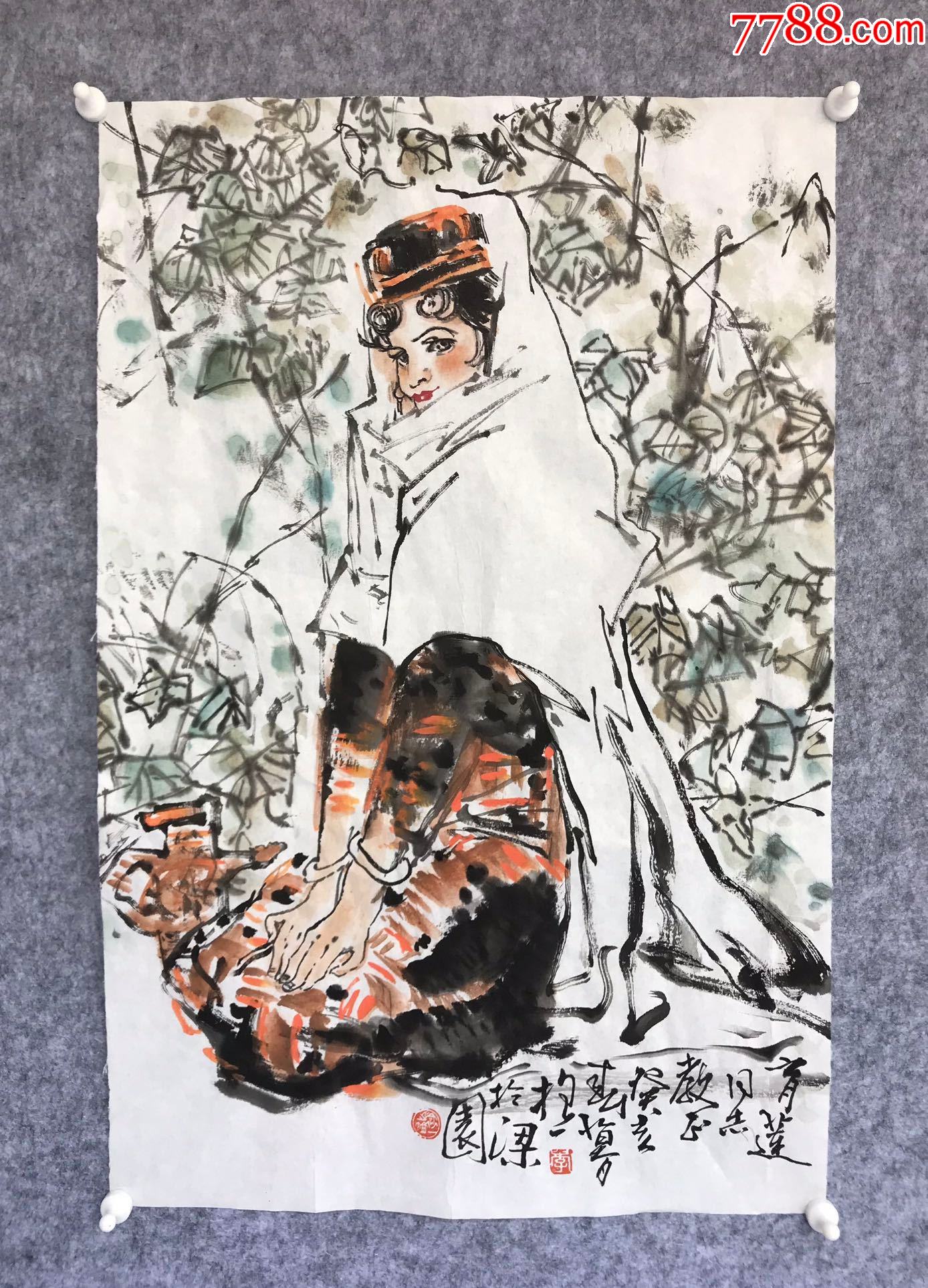 李抱一人物软页a88s15f-价格:3000元-se80905205-人物国画原作-零售