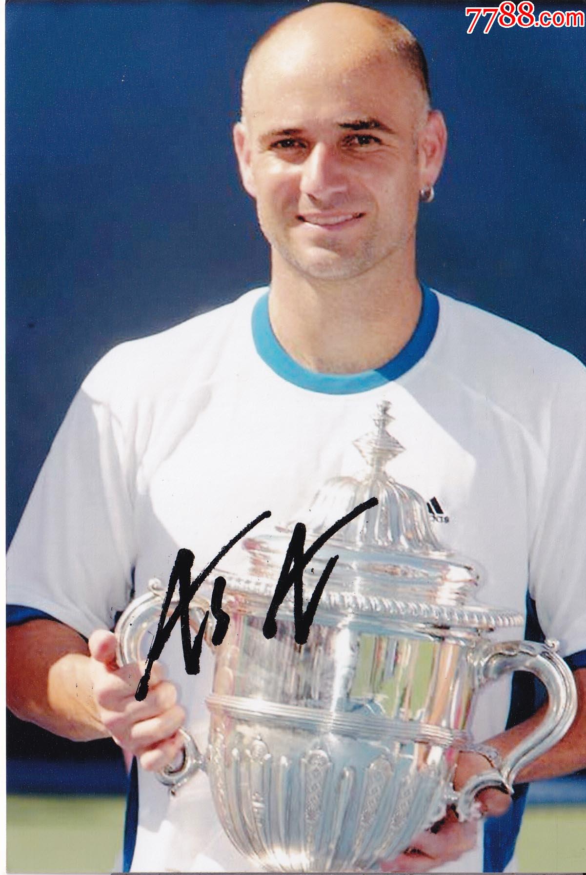 官方正品网球明星安德烈阿加西亲笔签名照送礼佳品生日礼物珍藏